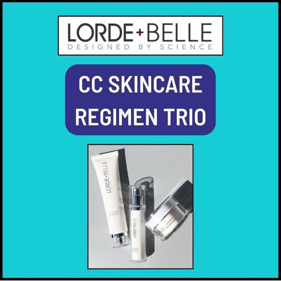 🌟HP🌟NIB Lorde + Belle 3-Step CC Skincare Regimen Trio 3-Pc Boxed Set MSRP $199 - Picture 1 of 14